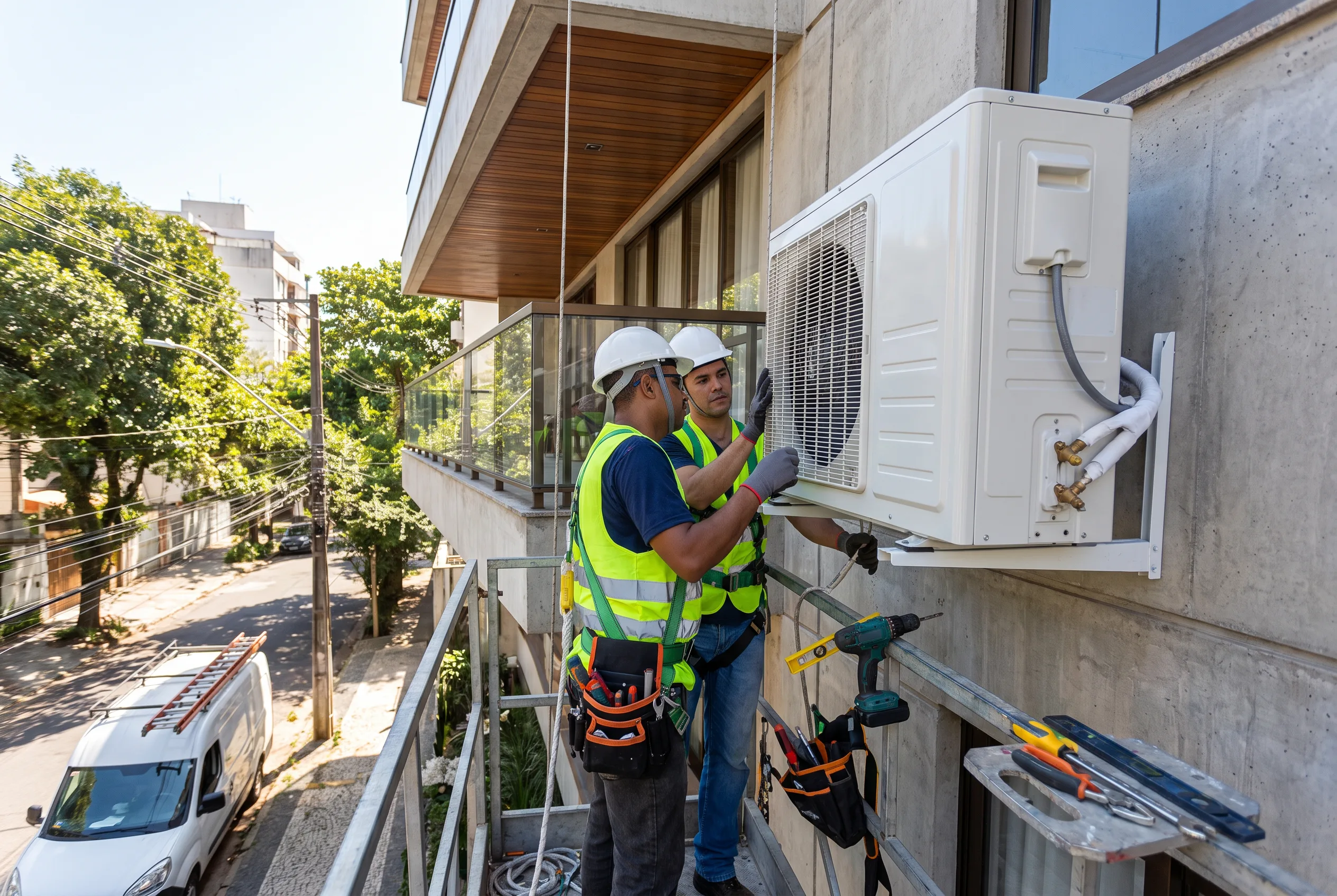 Instalação profissional de ar condicionado split em Santos